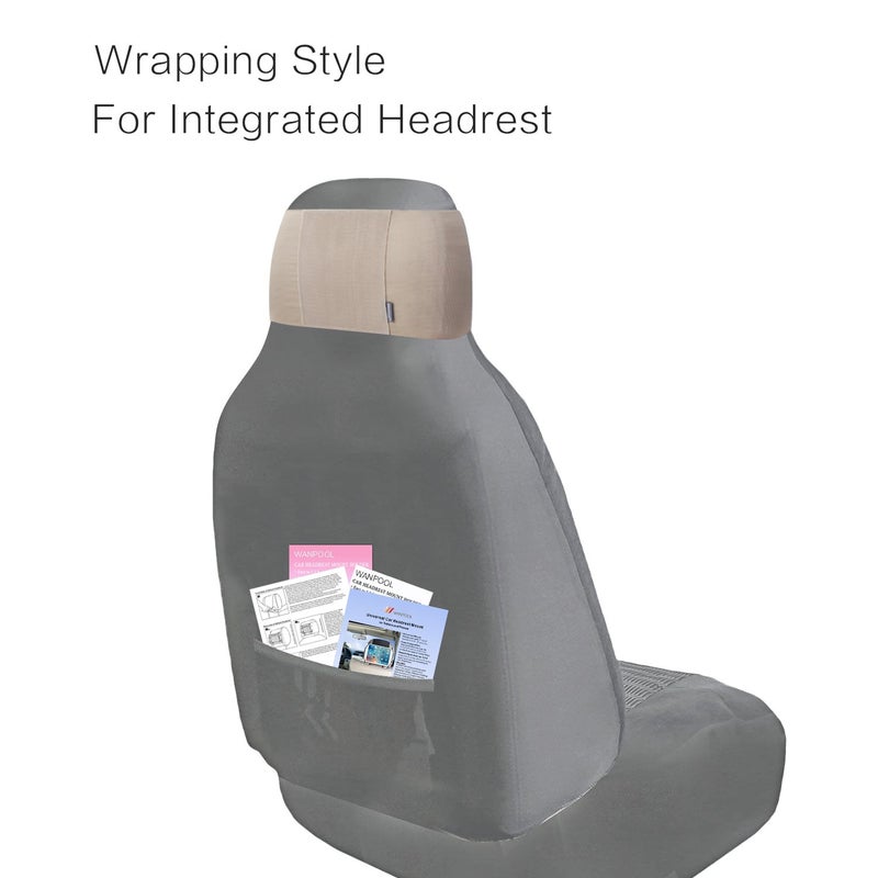 WANPOOL Car Headrest Mount Holder for Portable DVD Player, fit Swivel Screen & Standard Laptop Style Portable DVD Player, Beige (DVD Player is not Included) - Image 5